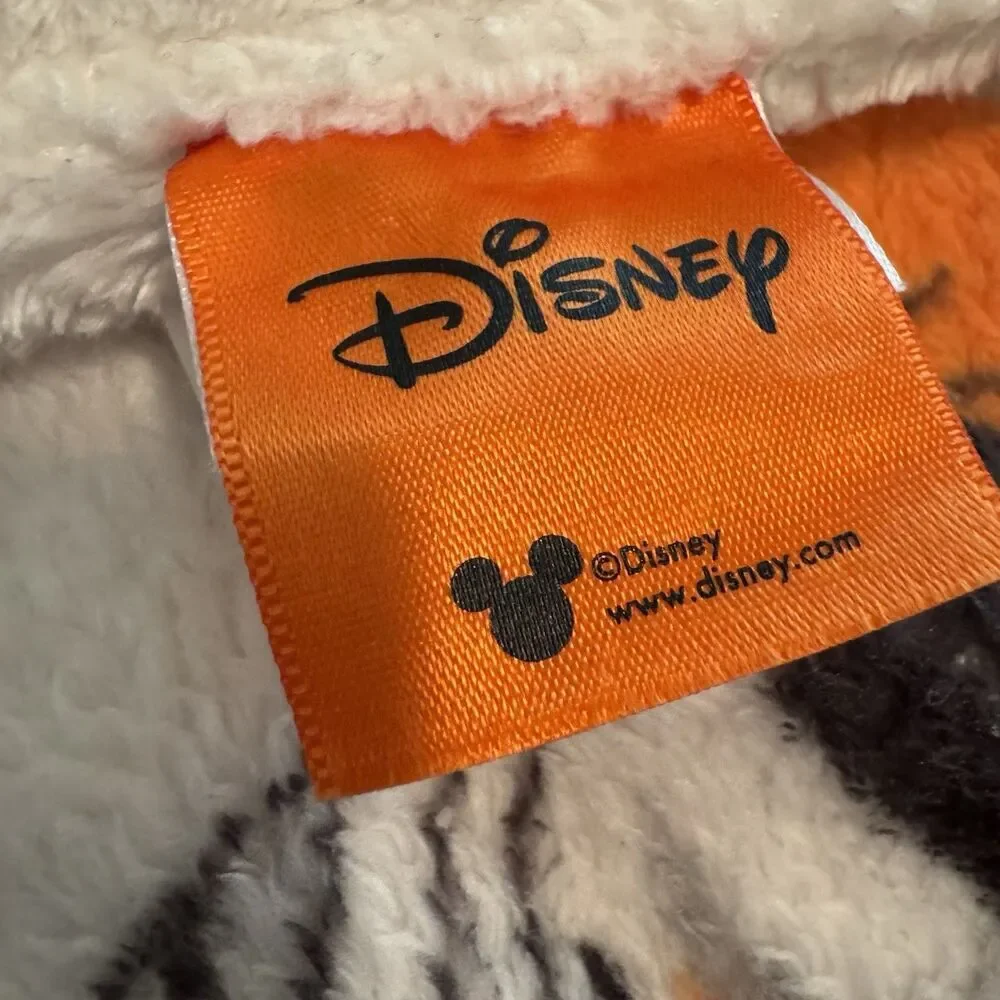 Disney Mickey Mouse Halloween Blanket Bats Spiderwebs Orange Gray 50x60 Throw